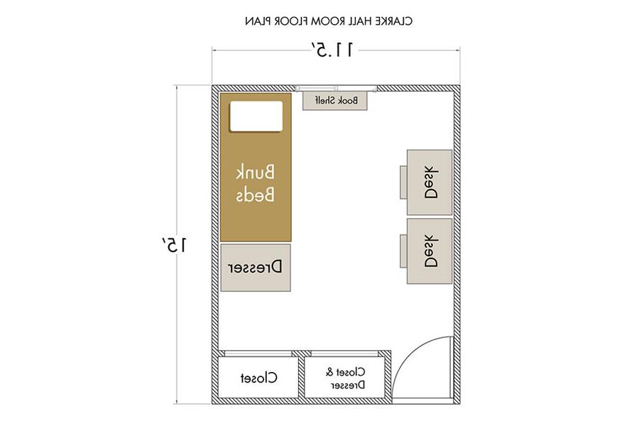 Clarke room floorplan